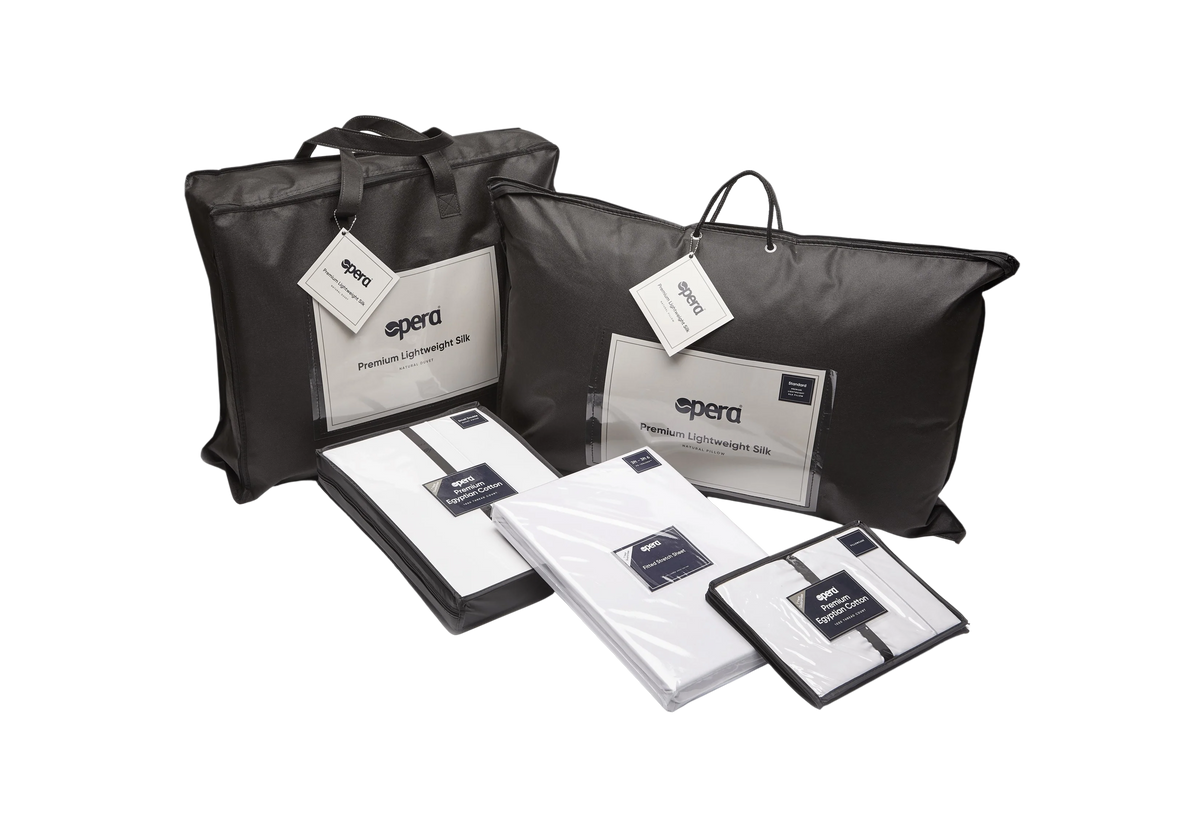 Opera Beds 100% Mulberry Silk Bedding Bundle - Luxury Hypoallergenic Duvet & Pillow - Detail View 5