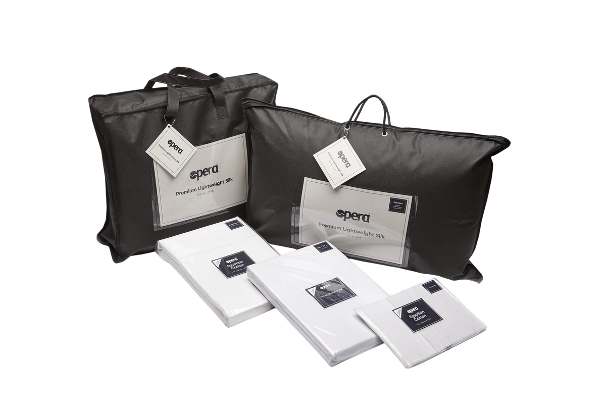 Opera Beds 100% Mulberry Silk Bedding Bundle - Luxury Hypoallergenic Duvet & Pillow - Detail View 10