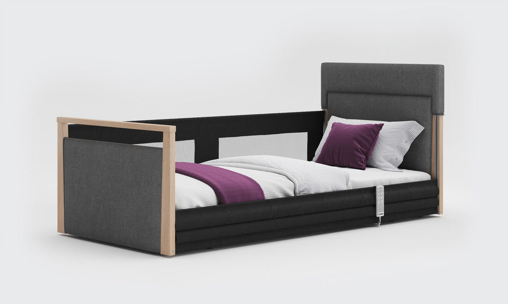 Opera Beds Solo SafeSide Upholstered Profiling Floor Bed - Ultra-Low Care Bed - Detail View 5